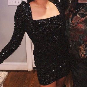 Black sparkly cocktail dress